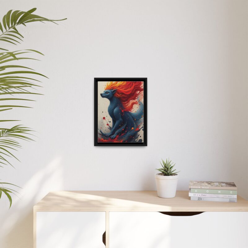 Matte Canvas, Framed  Joyful Chaos: Vibrant Colors and Energetic Expression of Happiness - Image 13