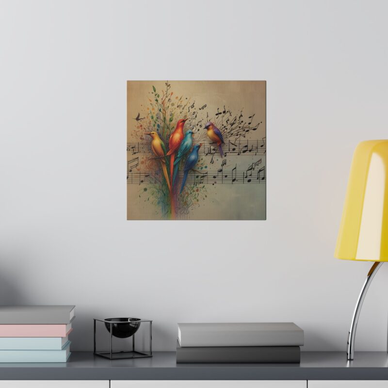 Canvas Wall Art Birds Music Harmony Abstract Design - Image 80