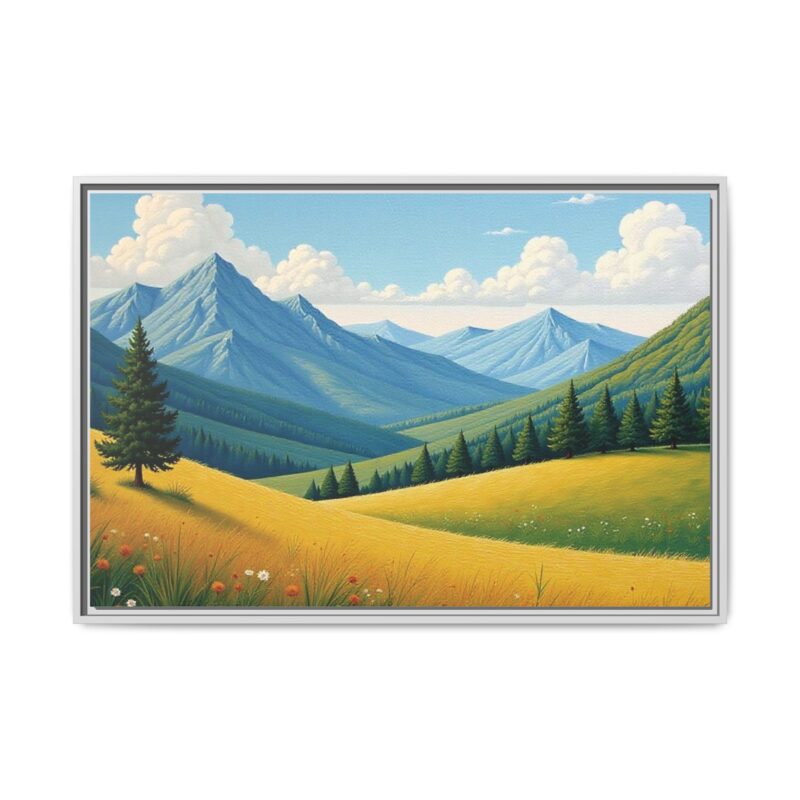 Canvas Prints - Impasto Landscapes: Textured Mountains, Fields, Water - Image 101