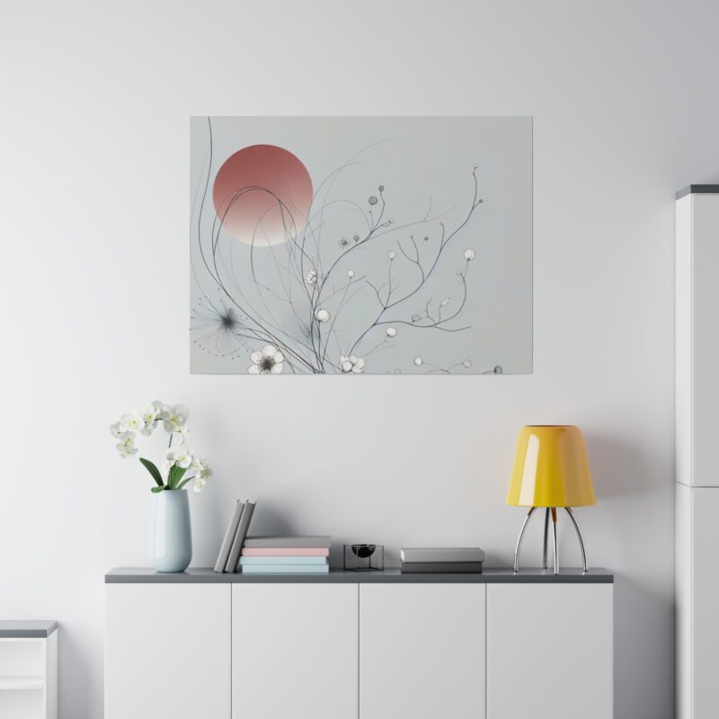 Serenity in Bloom: Japanese Floral Abstract Wall Art - Image 36