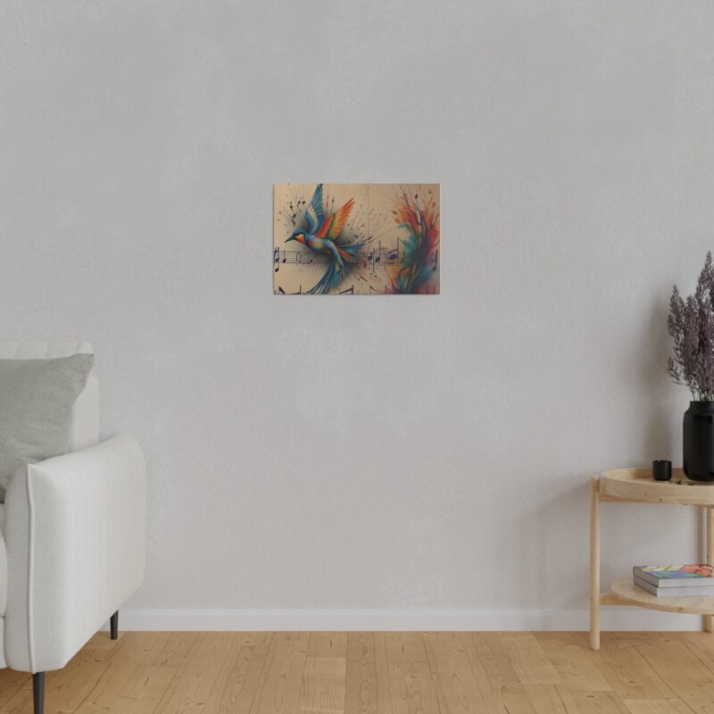 Canvas Wall Art - Minimalist Bird and Music Art: Perfect for Nature Lovers - Image 60