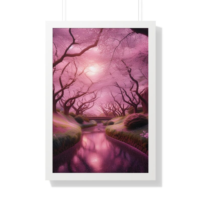 Serene Elegance: Cherry Blossoms  - Canvas Wall Art for Your Living Room and Office Décor" - Image 49