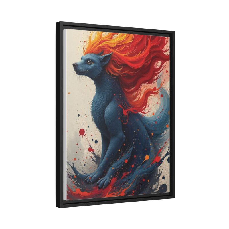 Matte Canvas, Framed  Joyful Chaos: Vibrant Colors and Energetic Expression of Happiness - Image 23