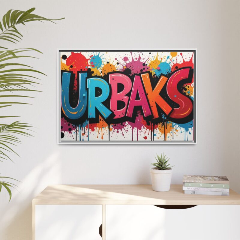Canvas Wall Art  urban graffiti style with bold and colorful splatters - Image 104