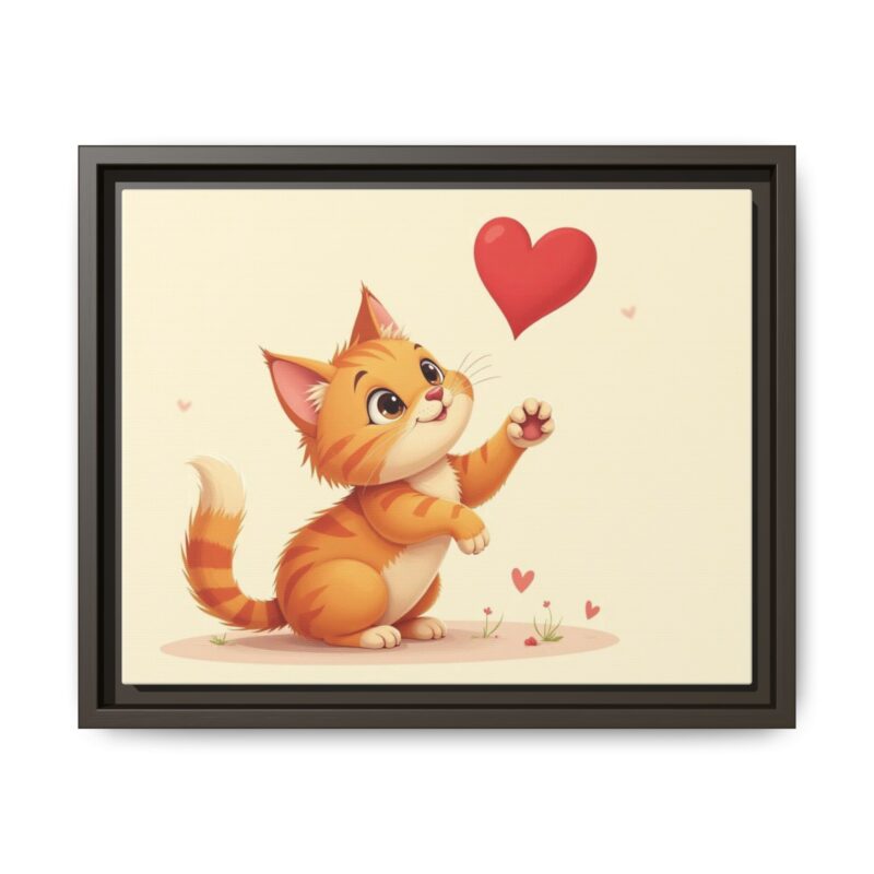 Canvas Print Wall Art - Cartoon Cat Paw Reaching Heart - Image 38