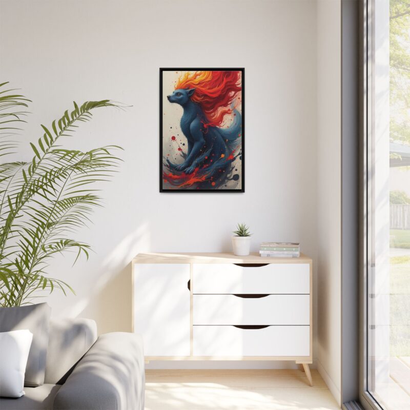 Matte Canvas, Framed  Joyful Chaos: Vibrant Colors and Energetic Expression of Happiness - Image 29