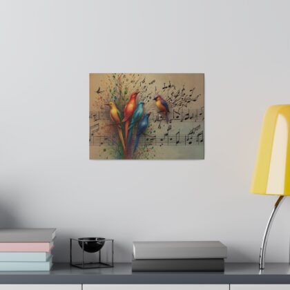 Canvas Wall Art Birds Music Harmony Abstract Design