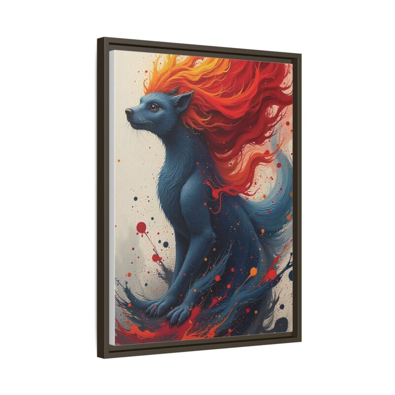 Matte Canvas, Framed  Joyful Chaos: Vibrant Colors and Energetic Expression of Happiness - Image 75