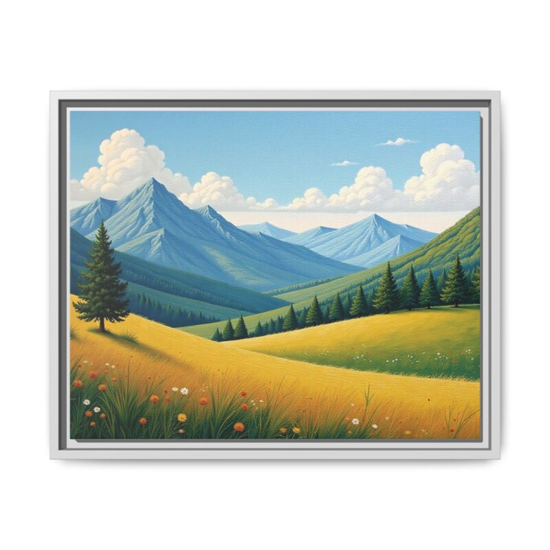 Canvas Prints - Impasto Landscapes: Textured Mountains, Fields, Water - Image 70