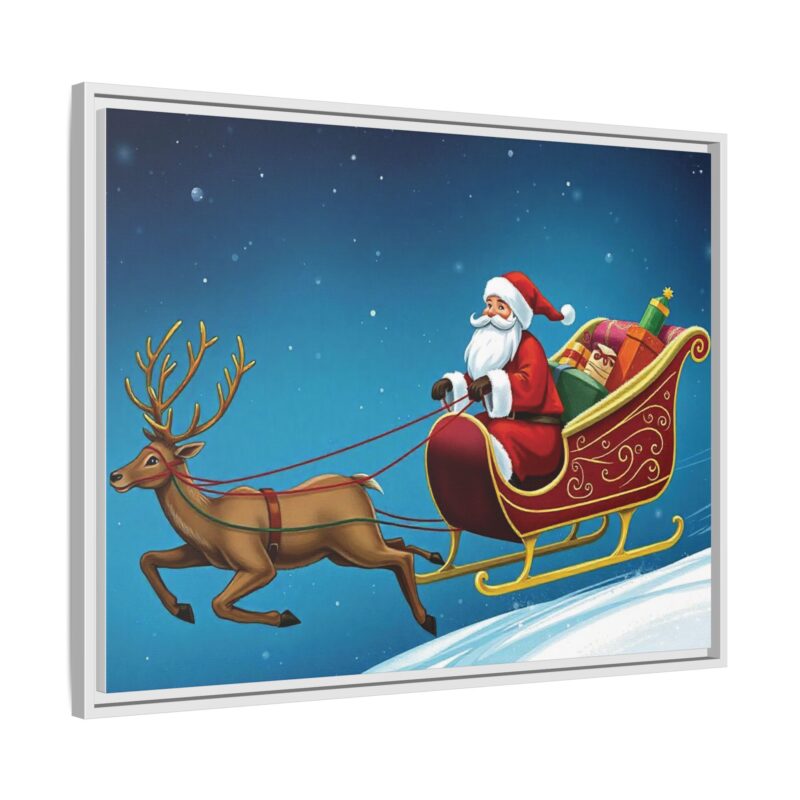 Canvas Print - Traditional Sleigh Ride Santa Claus Christmas Wall Art - Image 54