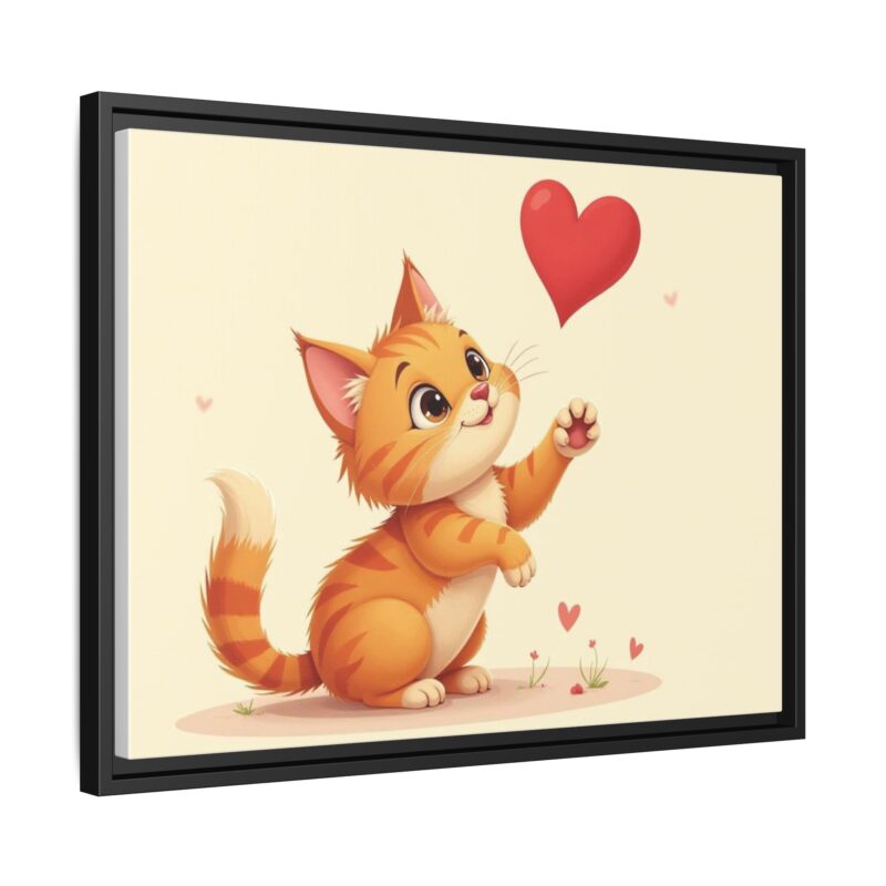 Canvas Print Wall Art - Cartoon Cat Paw Reaching Heart - Image 23