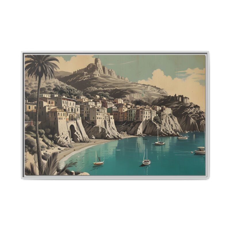 Retro Italian Riviera Travel Poster with Bold Typography Wall Art - Image 118