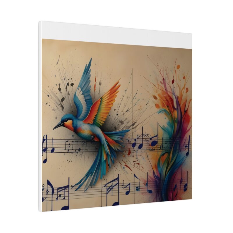 Canvas Wall Art - Minimalist Bird and Music Art: Perfect for Nature Lovers - Image 96