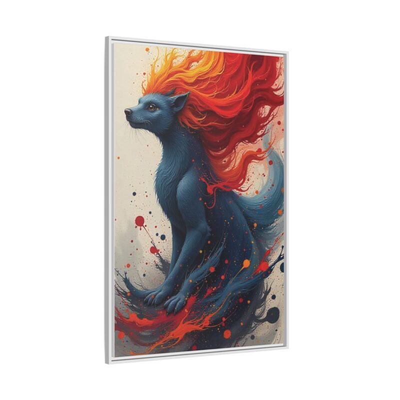 Matte Canvas, Framed  Joyful Chaos: Vibrant Colors and Energetic Expression of Happiness - Image 119