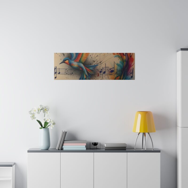 Canvas Wall Art - Minimalist Bird and Music Art: Perfect for Nature Lovers - Image 69