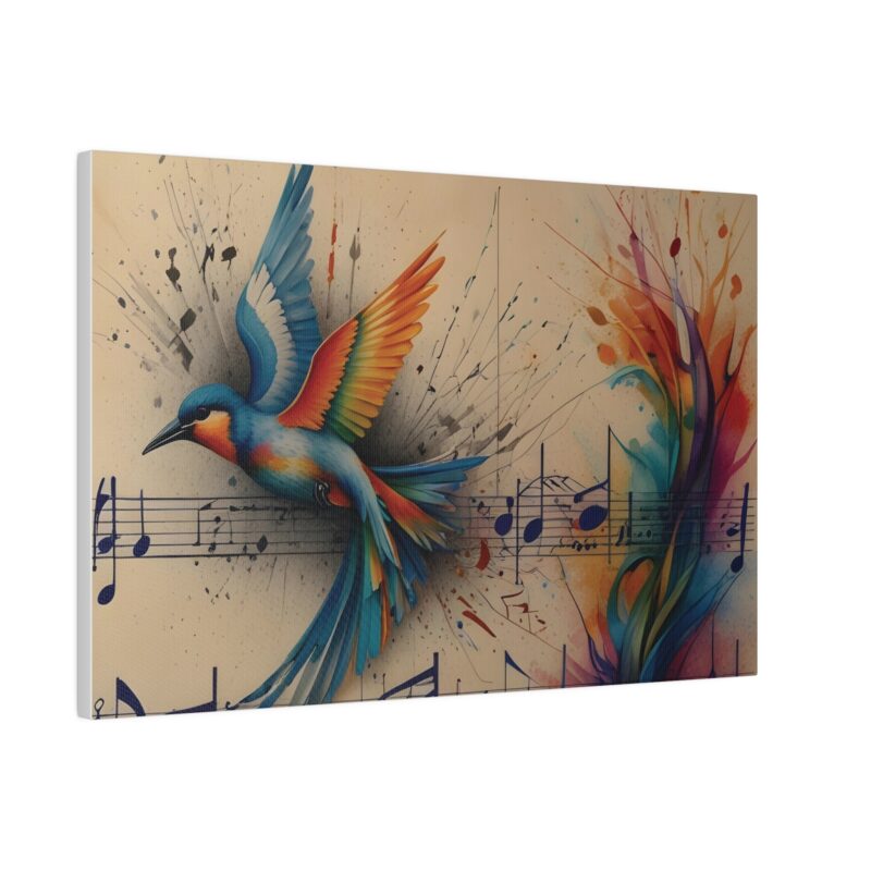 Canvas Wall Art - Minimalist Bird and Music Art: Perfect for Nature Lovers - Image 59