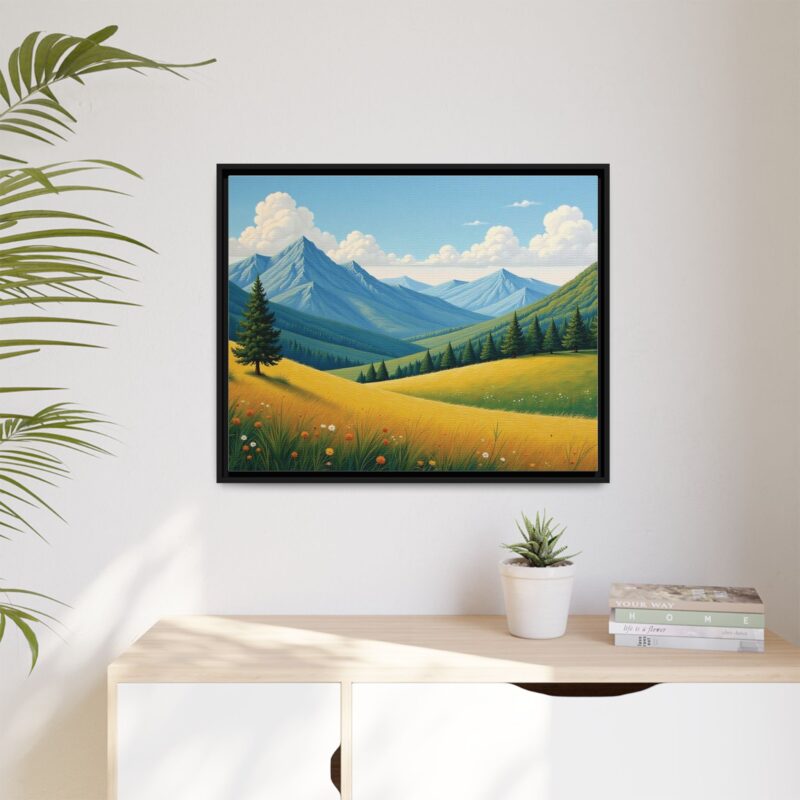 Canvas Prints - Impasto Landscapes: Textured Mountains, Fields, Water - Image 124