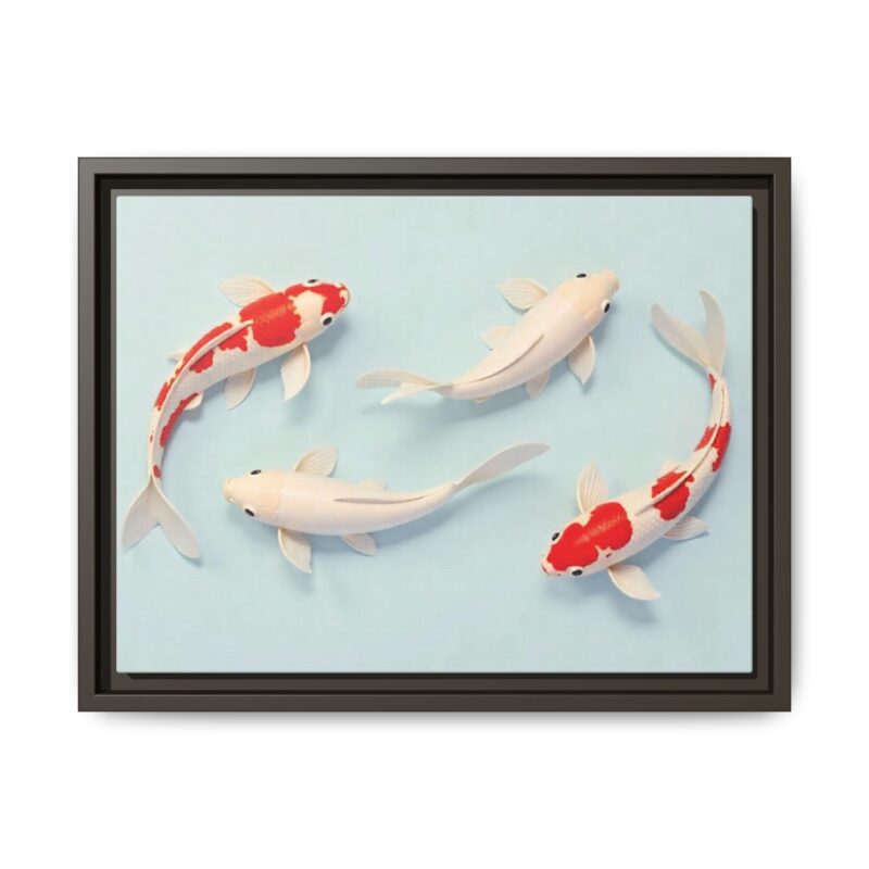 Canvas Print - Colorful Koi Fish Swimming in Minimalist Style - Image 58