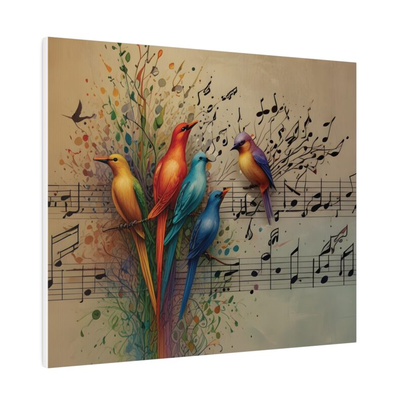 Canvas Wall Art Birds Music Harmony Abstract Design - Image 93