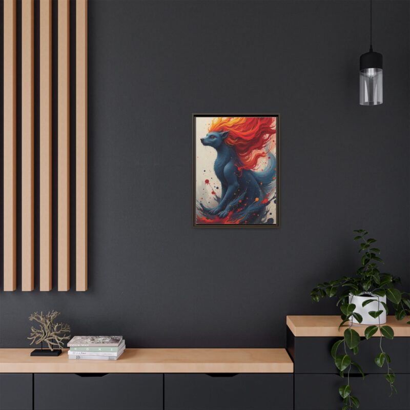 Matte Canvas, Framed  Joyful Chaos: Vibrant Colors and Energetic Expression of Happiness - Image 76