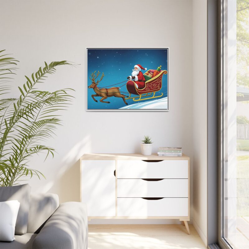 Canvas Print - Traditional Sleigh Ride Santa Claus Christmas Wall Art - Image 64