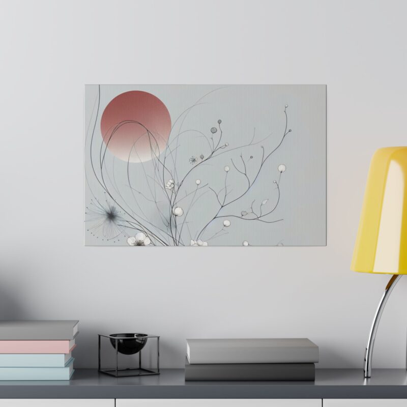 Serenity in Bloom: Japanese Floral Abstract Wall Art - Image 60