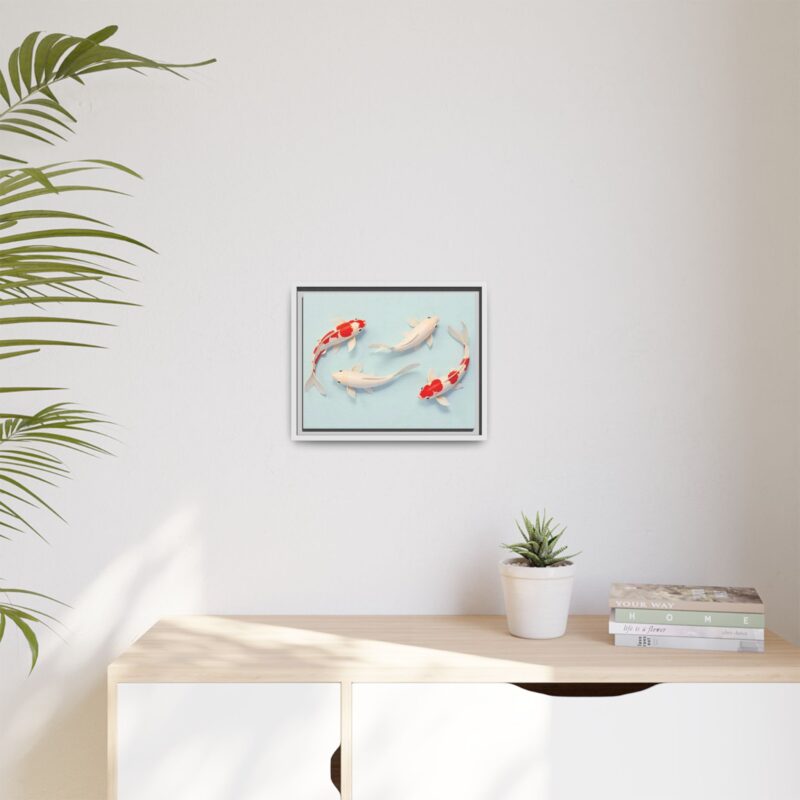 Canvas Print - Colorful Koi Fish Swimming in Minimalist Style - Image 56