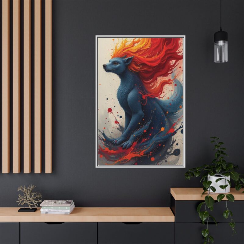 Matte Canvas, Framed  Joyful Chaos: Vibrant Colors and Energetic Expression of Happiness - Image 120