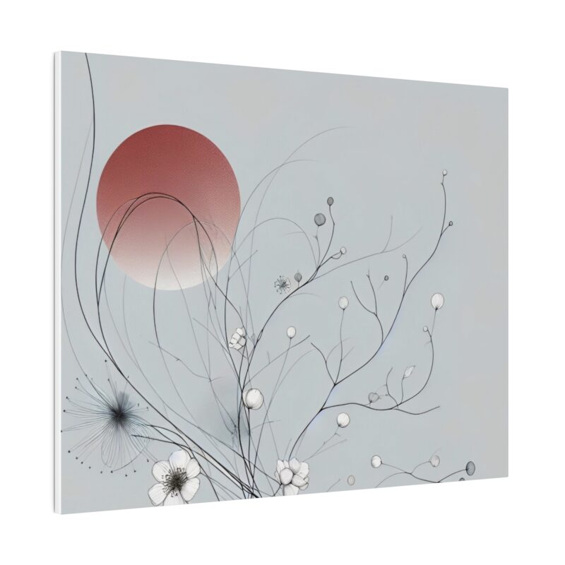 Serenity in Bloom: Japanese Floral Abstract Wall Art - Image 66