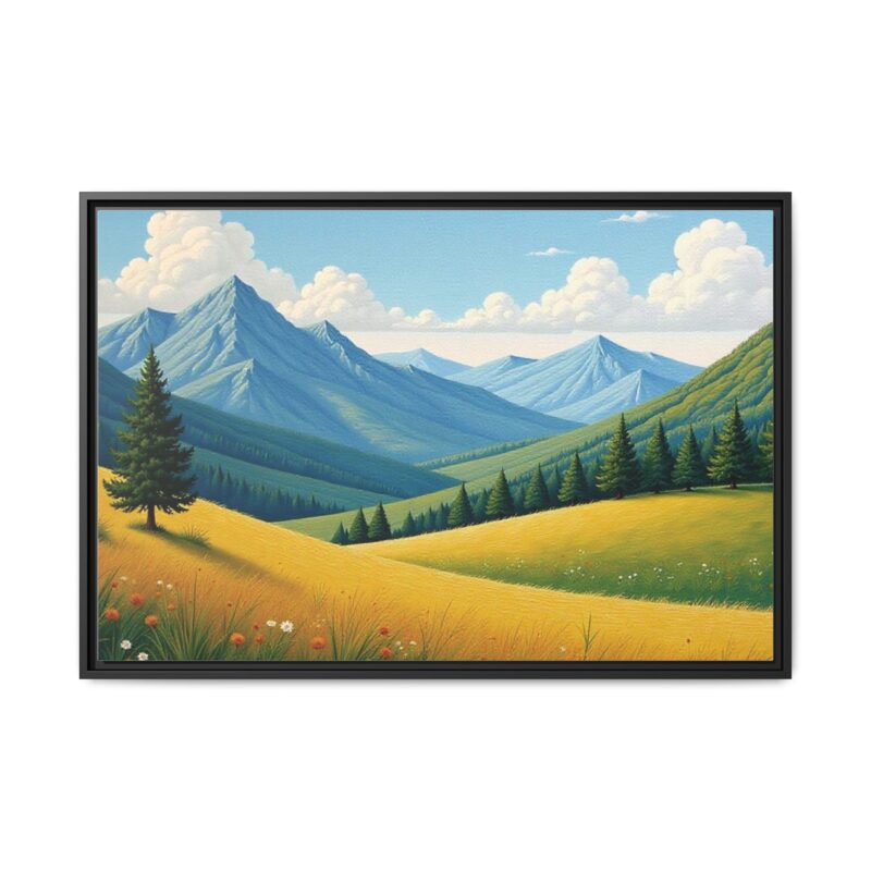 Canvas Prints - Impasto Landscapes: Textured Mountains, Fields, Water - Image 34
