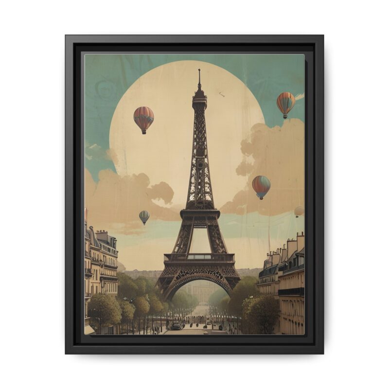 Romantic Vintage Paris Canvas Art Nouveau Typography