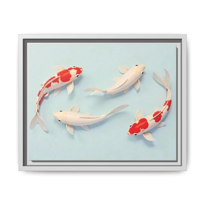 Canvas Print - Colorful Koi Fish Swimming in Minimalist Style - Image 54