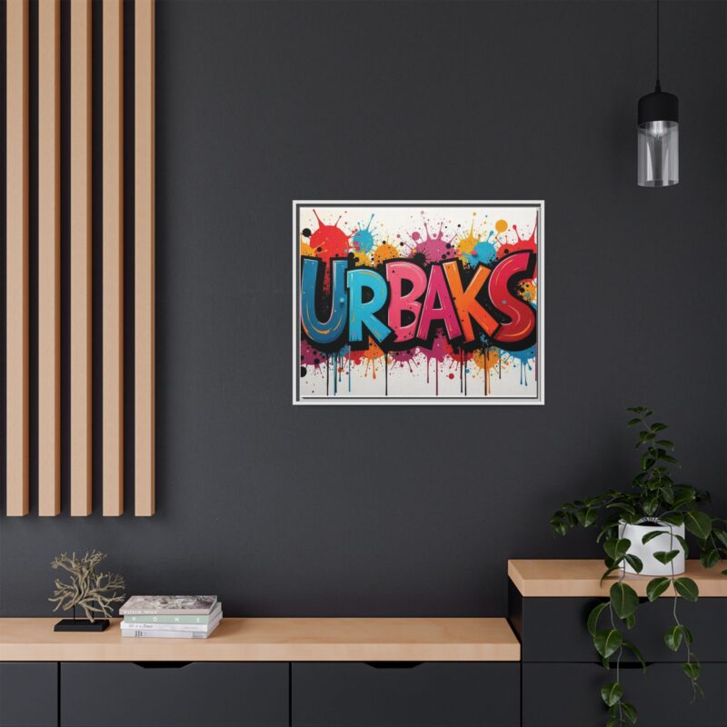 Canvas Wall Art  urban graffiti style with bold and colorful splatters - Image 129