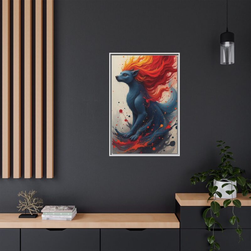 Matte Canvas, Framed  Joyful Chaos: Vibrant Colors and Energetic Expression of Happiness - Image 104