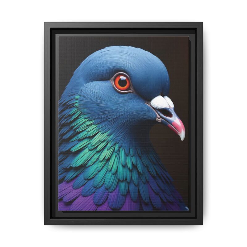 Canvas Print featuring a close-up portrait of a colorful pigeon - Image 6