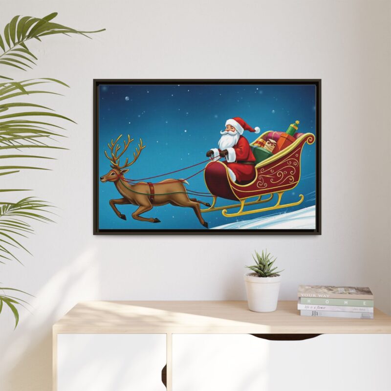 Canvas Print - Traditional Sleigh Ride Santa Claus Christmas Wall Art - Image 51