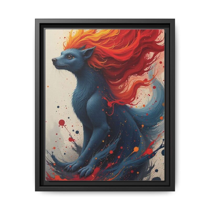 Matte Canvas, Framed  Joyful Chaos: Vibrant Colors and Energetic Expression of Happiness - Image 10