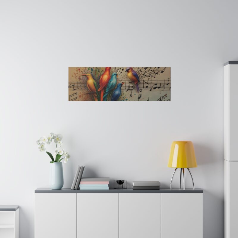 Canvas Wall Art Birds Music Harmony Abstract Design - Image 69