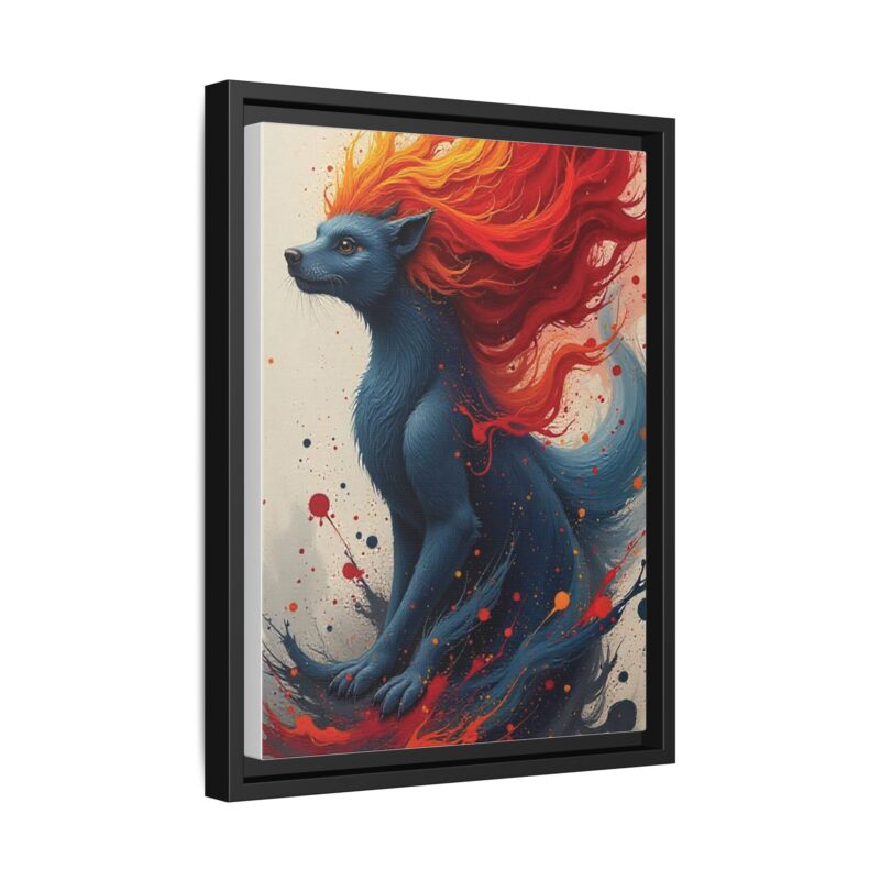 Matte Canvas, Framed  Joyful Chaos: Vibrant Colors and Energetic Expression of Happiness - Image 15