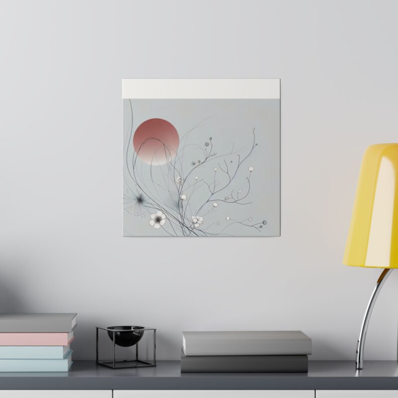 Serenity in Bloom: Japanese Floral Abstract Wall Art - Image 90