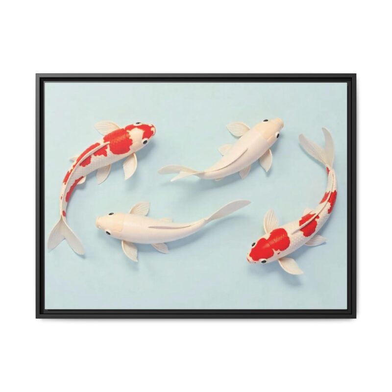 Canvas Print - Colorful Koi Fish Swimming in Minimalist Style - Image 30