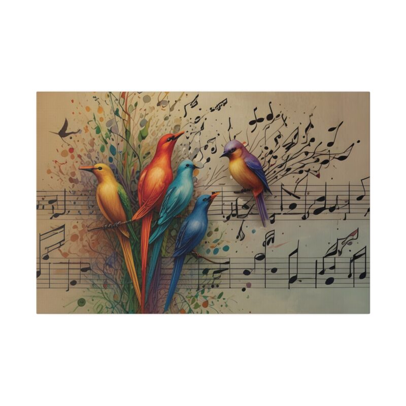 Canvas Wall Art Birds Music Harmony Abstract Design - Image 58