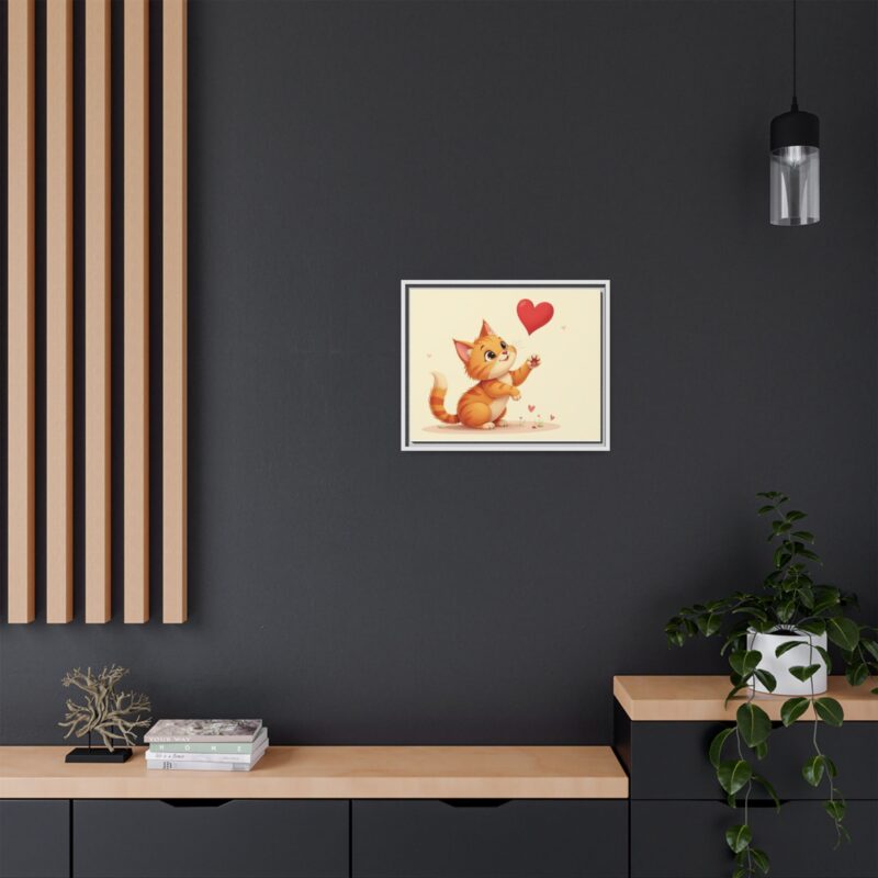 Canvas Print Wall Art - Cartoon Cat Paw Reaching Heart - Image 57
