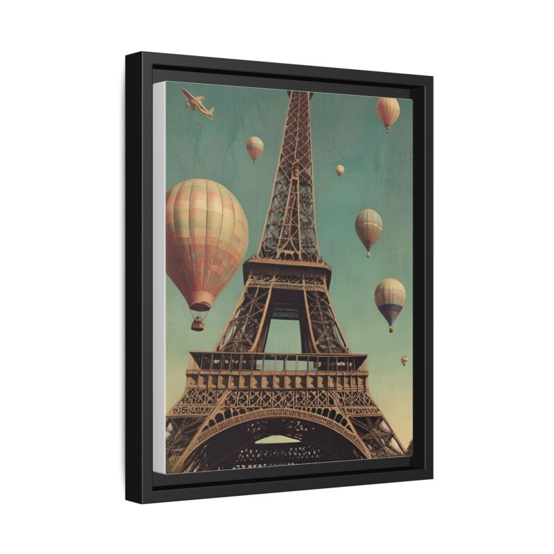 Vintage Paris Travel Canvas art with Hot Air Balloons and Street Lamps - Image 11