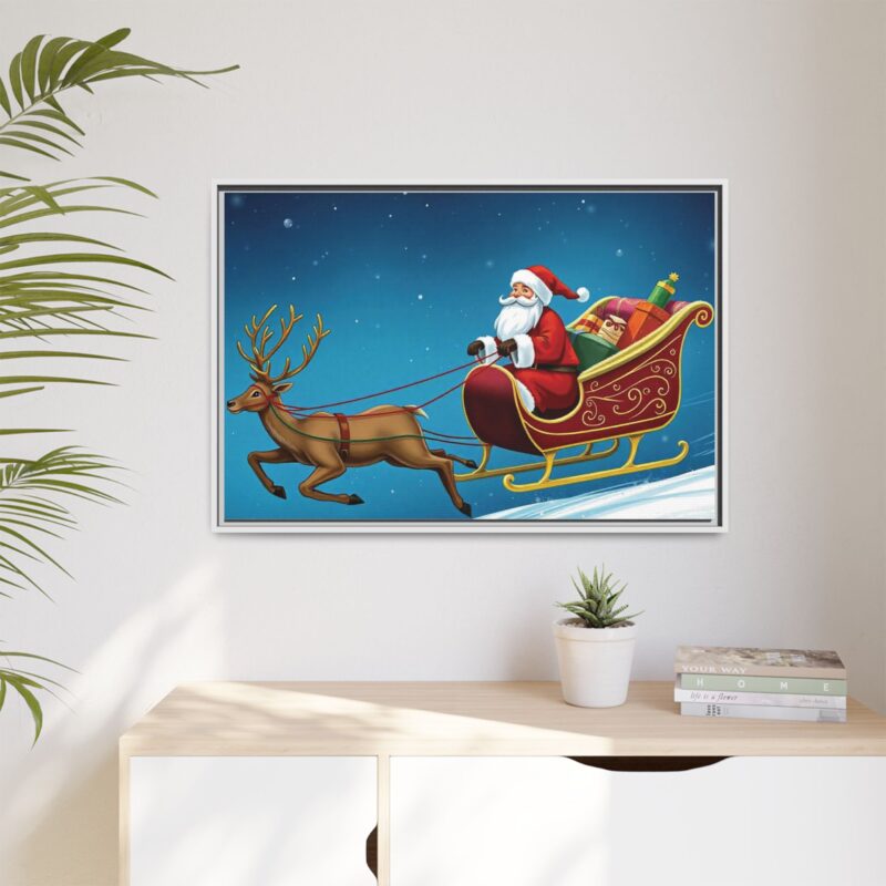 Canvas Print - Traditional Sleigh Ride Santa Claus Christmas Wall Art - Image 56