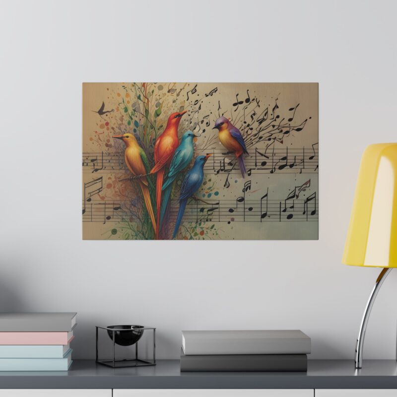 Canvas Wall Art Birds Music Harmony Abstract Design - Image 57