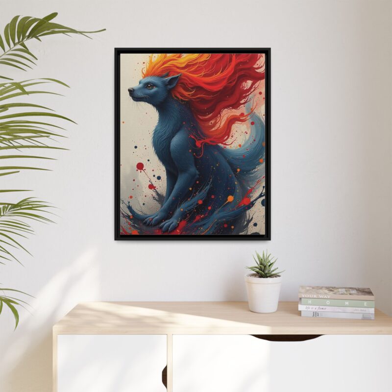 Matte Canvas, Framed  Joyful Chaos: Vibrant Colors and Energetic Expression of Happiness - Image 121