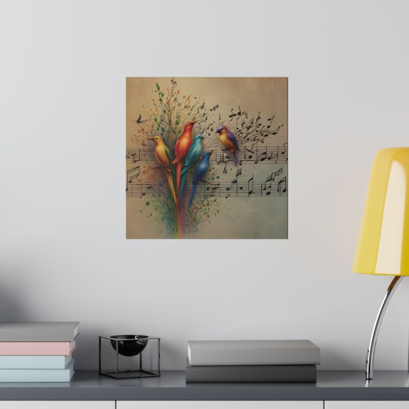Canvas Wall Art Birds Music Harmony Abstract Design - Image 84