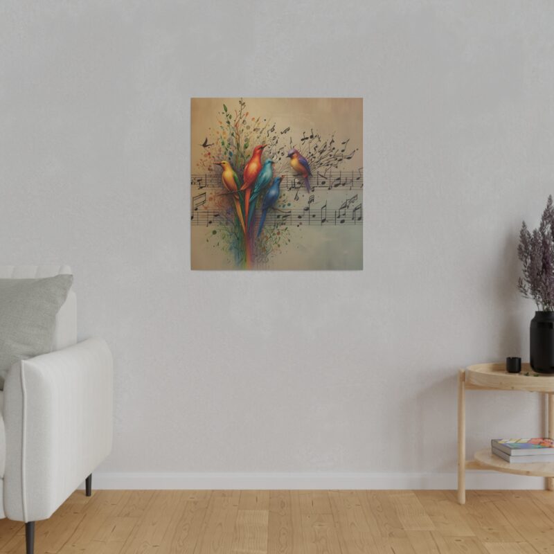 Canvas Wall Art Birds Music Harmony Abstract Design - Image 48