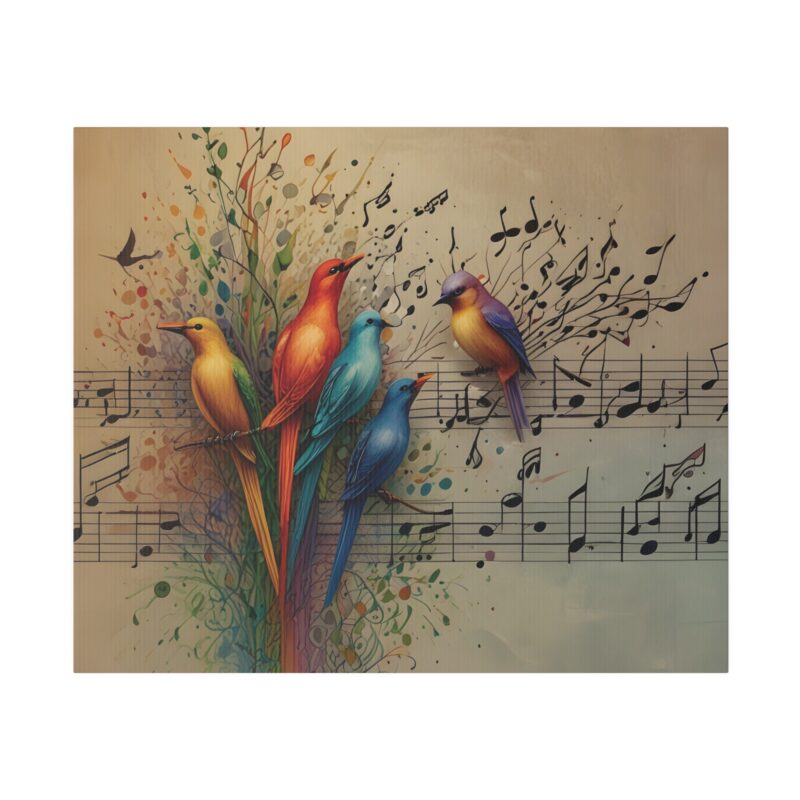 Canvas Wall Art Birds Music Harmony Abstract Design - Image 92